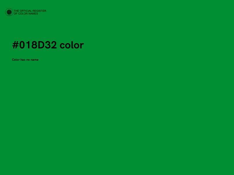 #018D32 color image