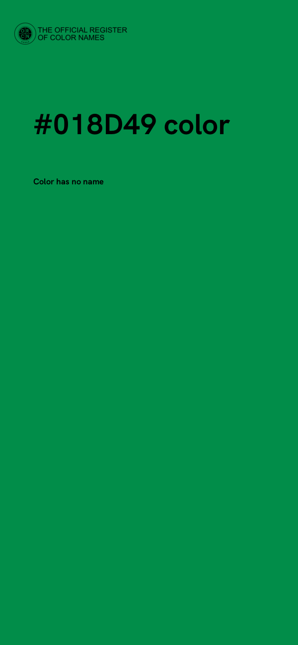 #018D49 color image
