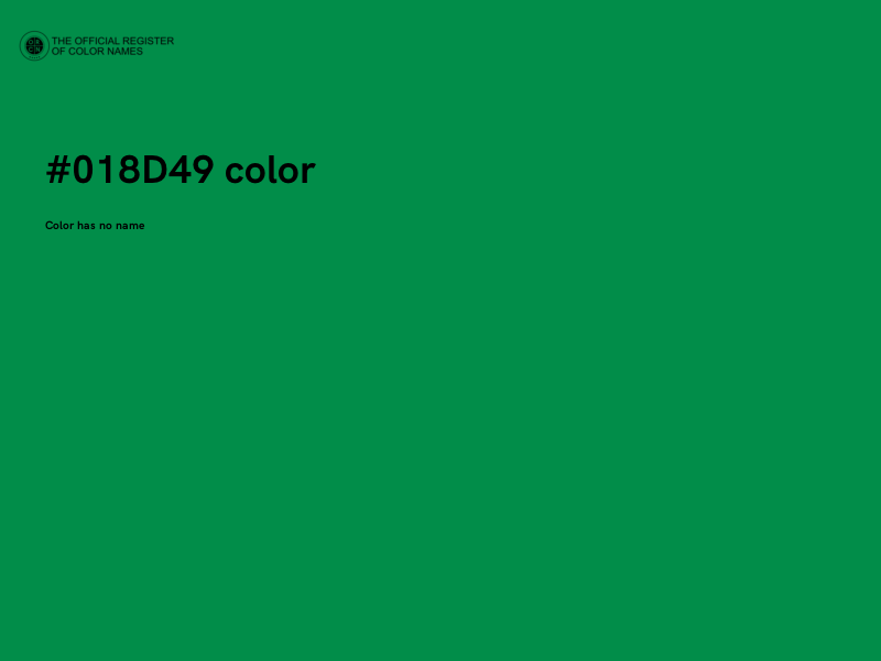 #018D49 color image
