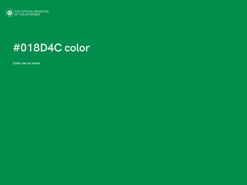 #018D4C color image