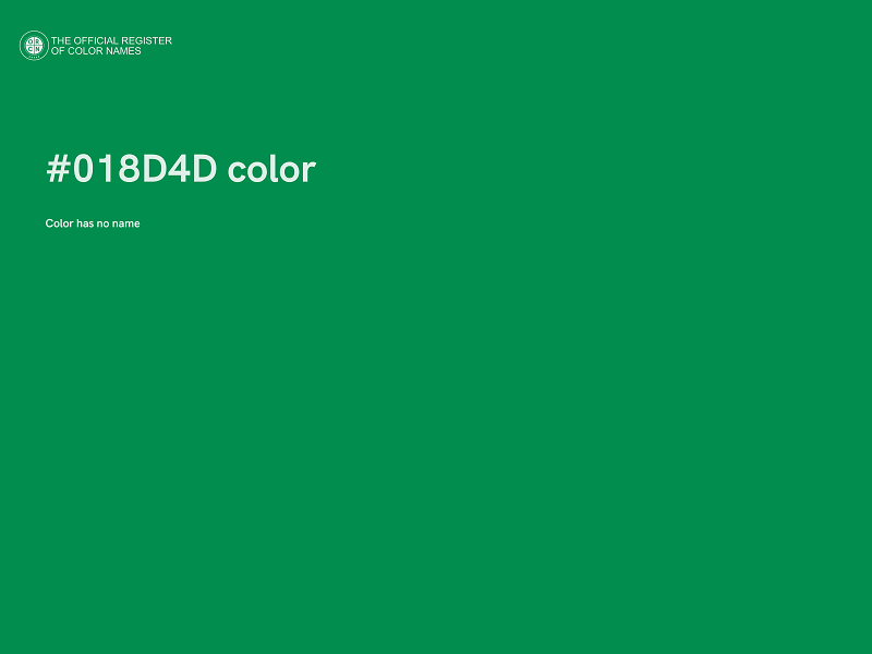 #018D4D color image