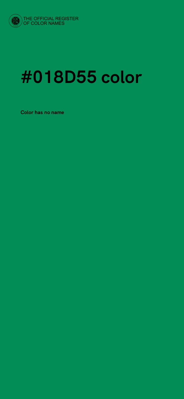 #018D55 color image