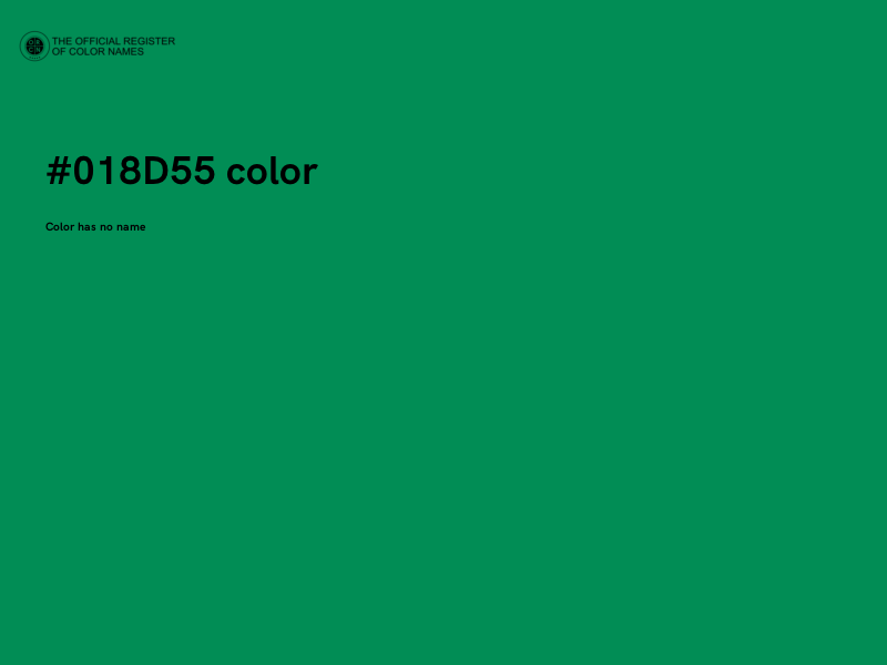 #018D55 color image