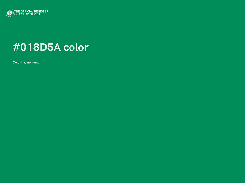 #018D5A color image