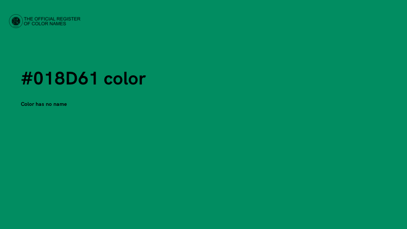 #018D61 color image