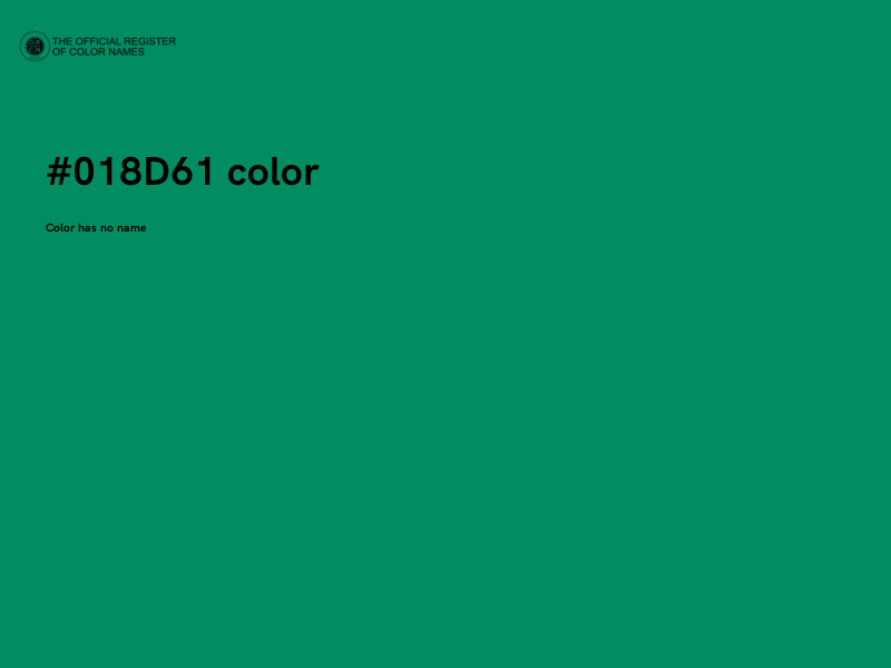 #018D61 color image