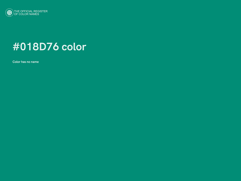 #018D76 color image