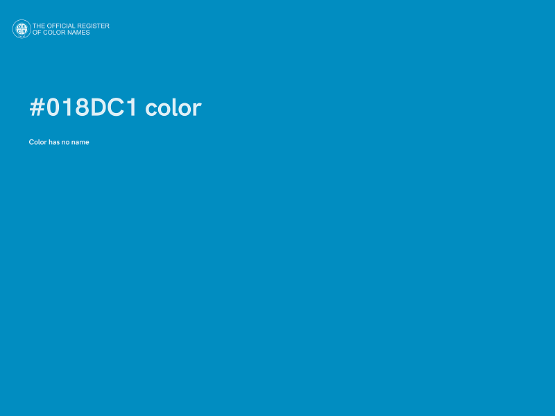 #018DC1 color image
