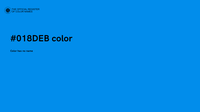 #018DEB color image
