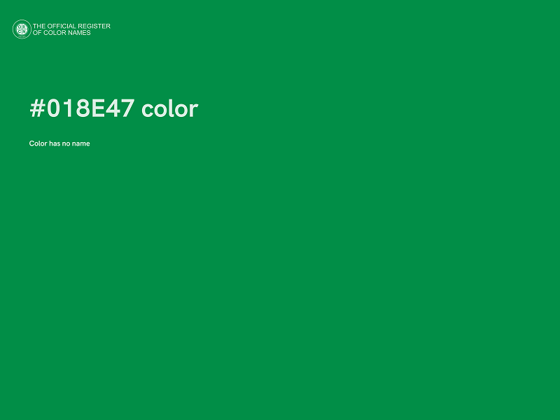 #018E47 color image