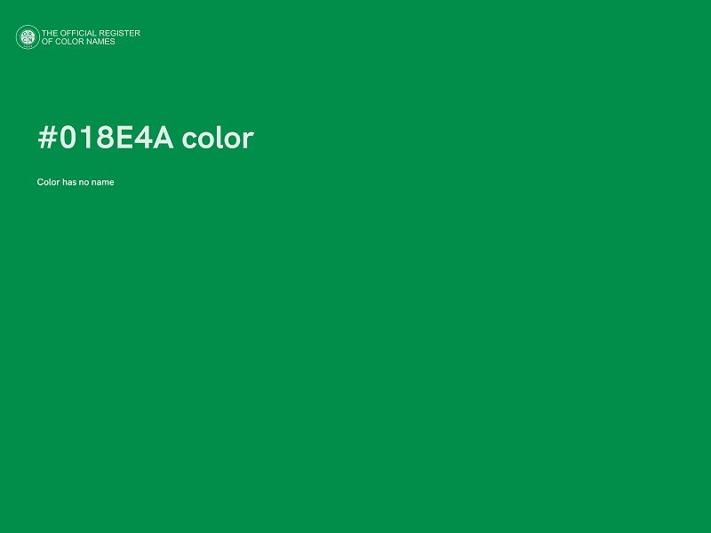 #018E4A color image