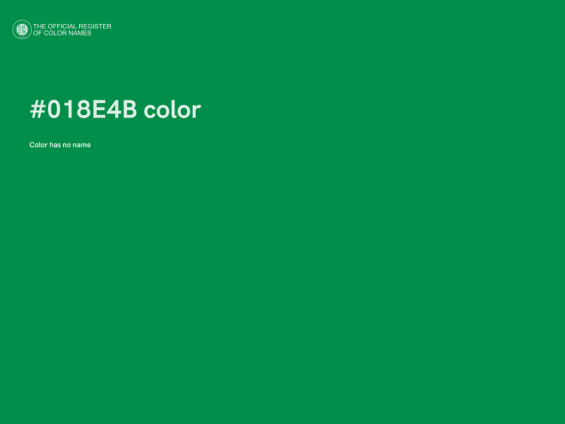 #018E4B color image