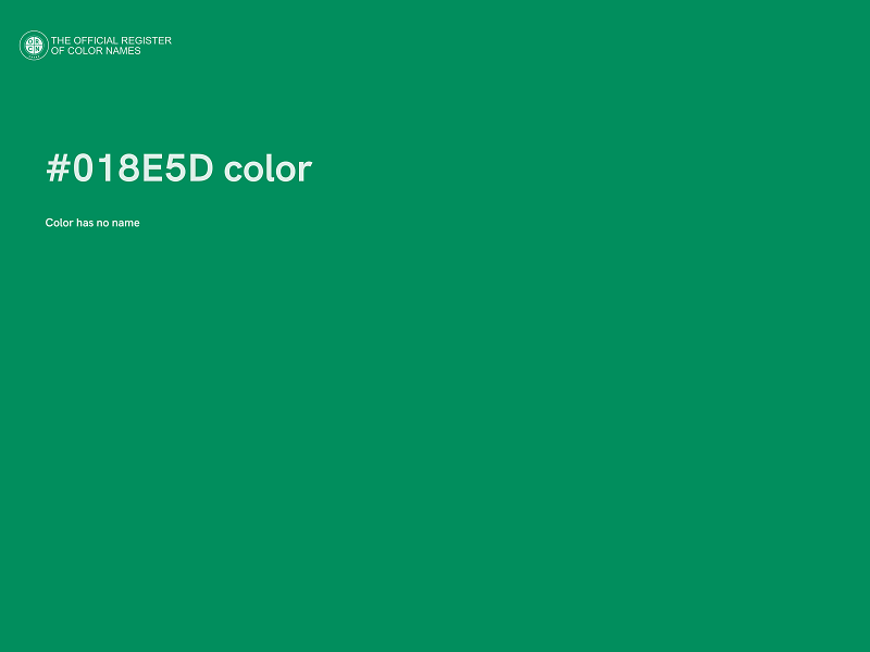 #018E5D color image