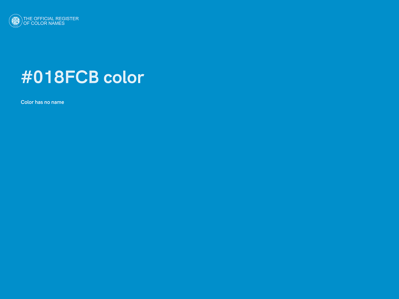 #018FCB color image