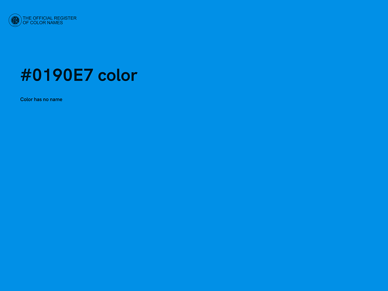 #0190E7 color image