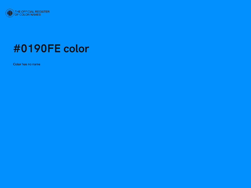 #0190FE color image