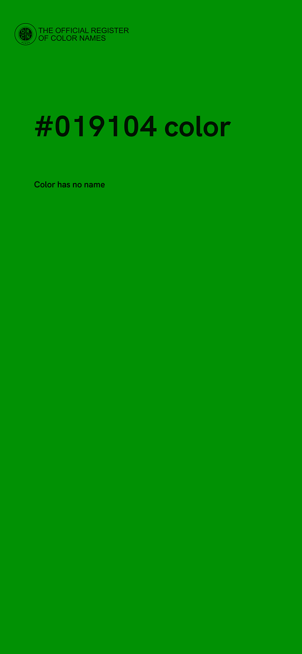 #019104 color image