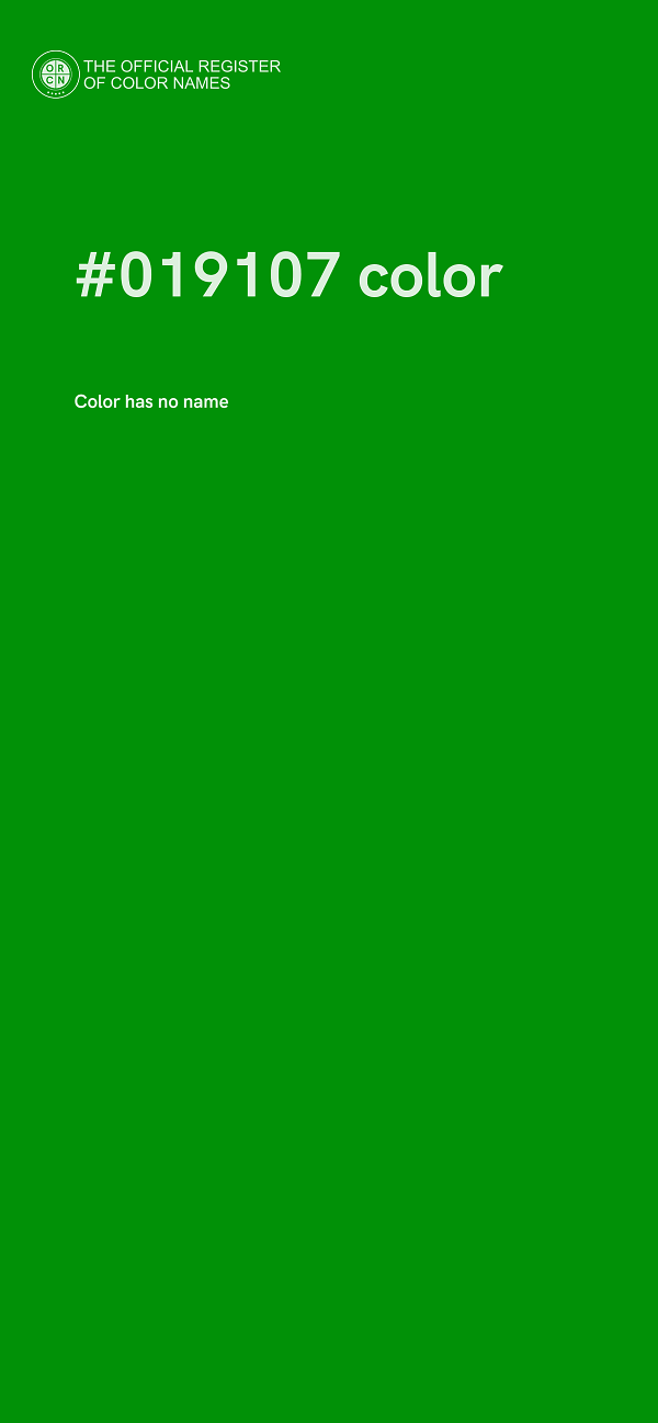 #019107 color image