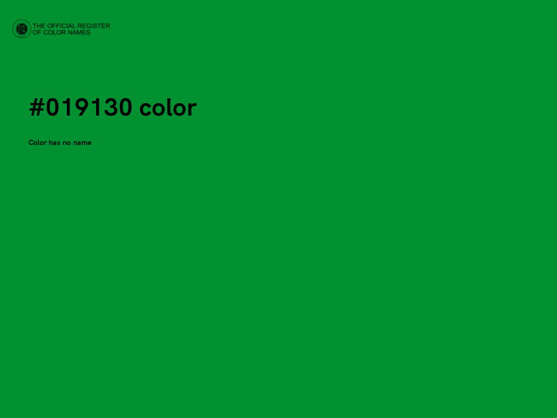 #019130 color image