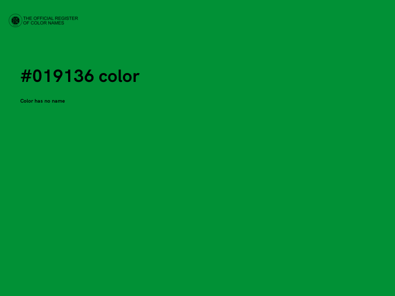 #019136 color image