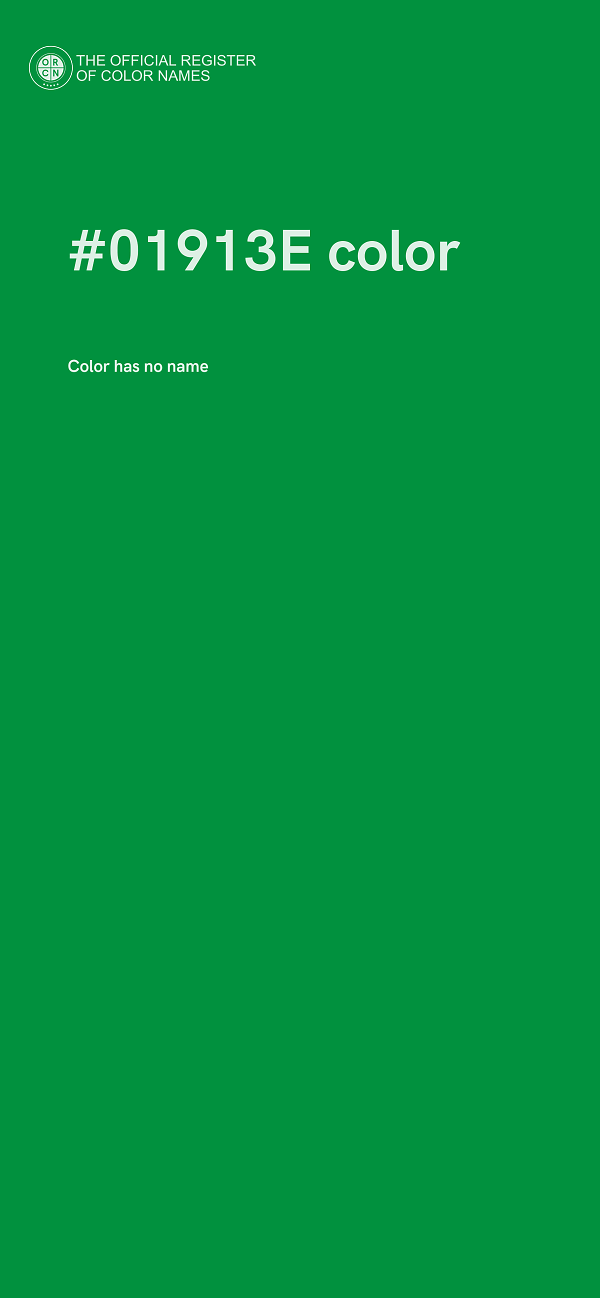 #01913E color image