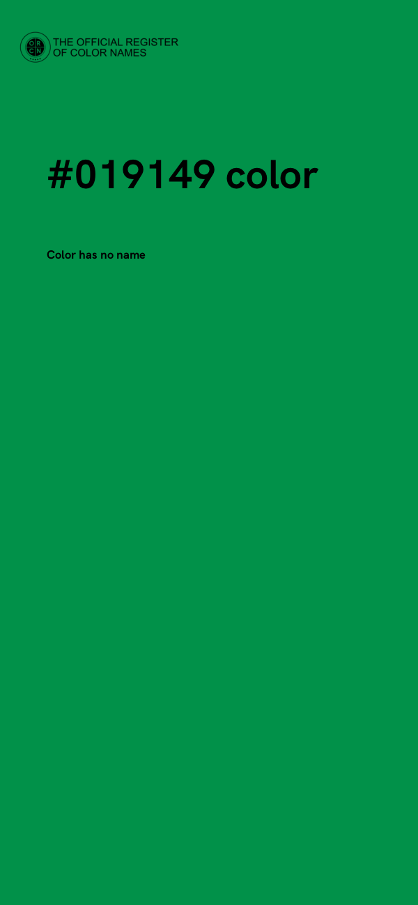 #019149 color image