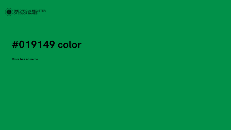 #019149 color image