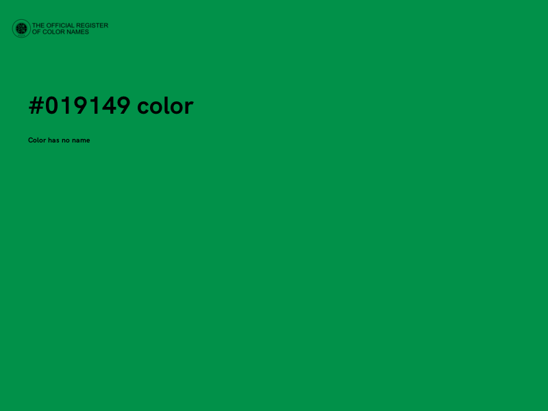 #019149 color image