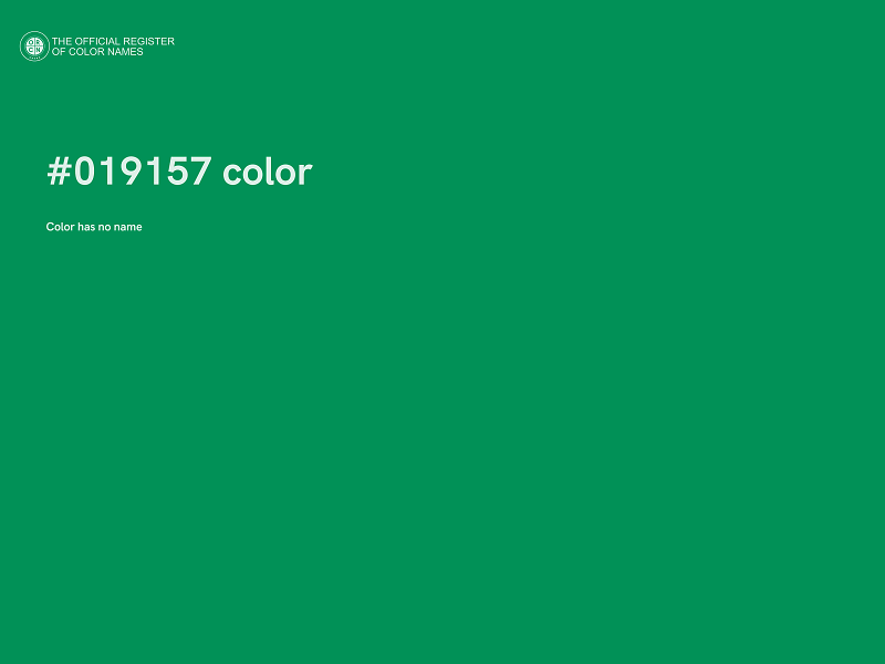 #019157 color image