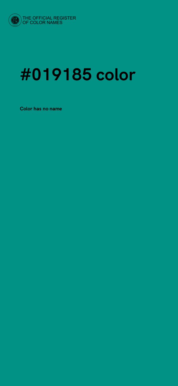 #019185 color image