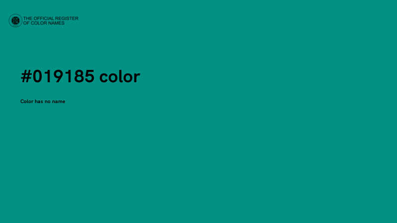 #019185 color image