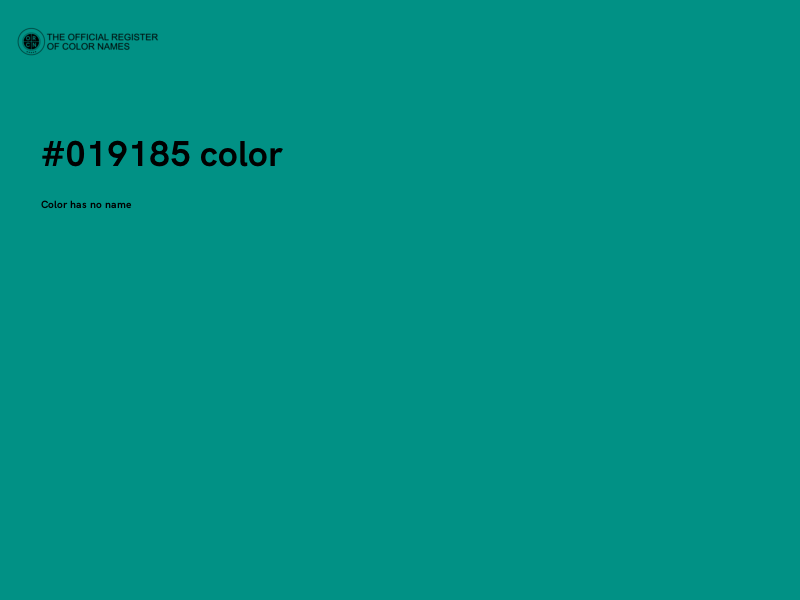 #019185 color image