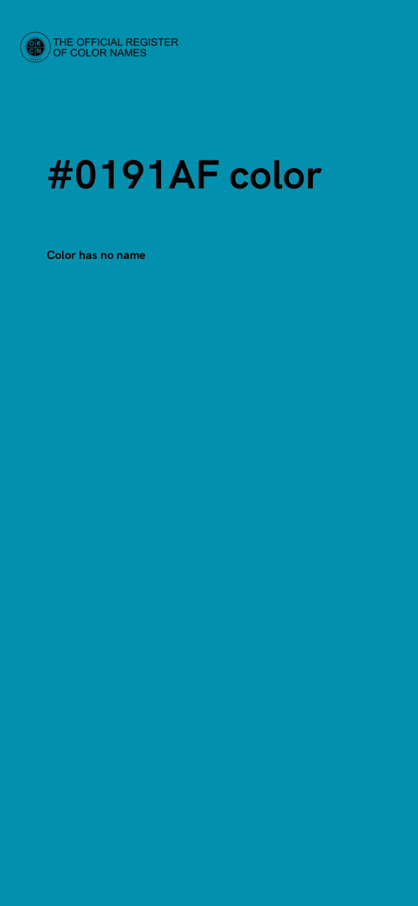 #0191AF color image