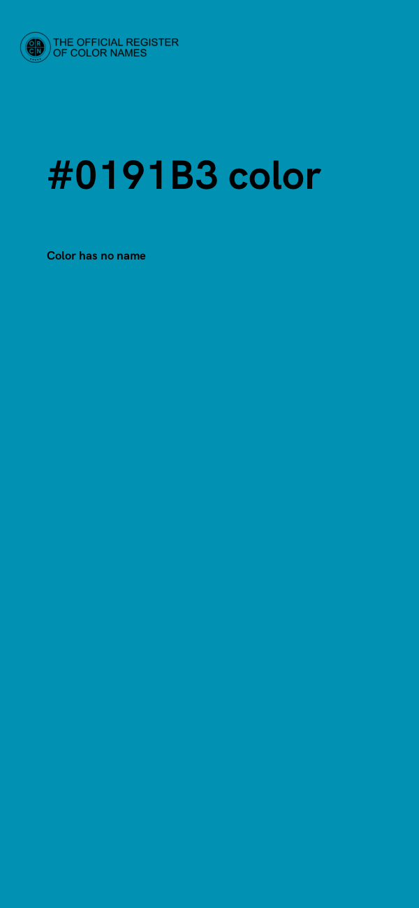 #0191B3 color image