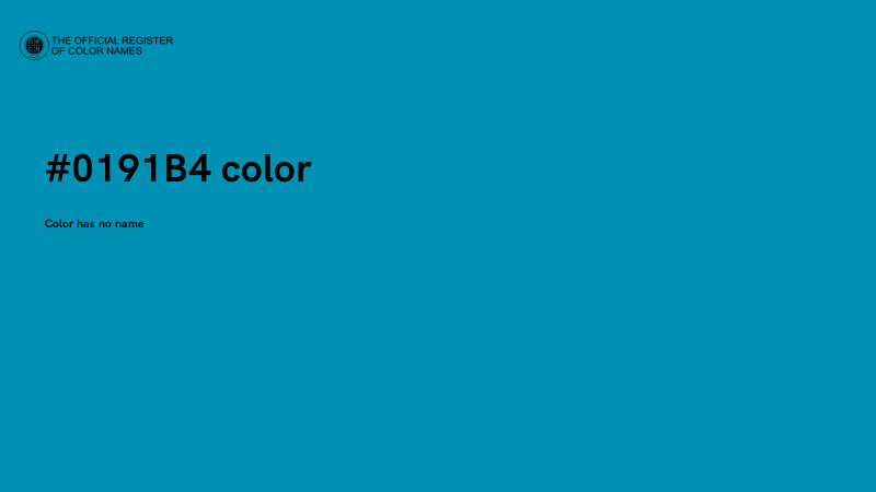 #0191B4 color image
