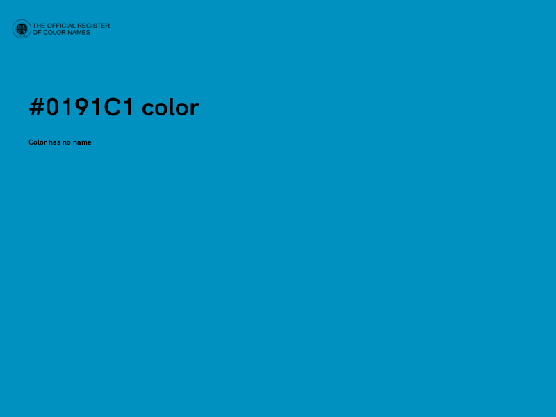 #0191C1 color image
