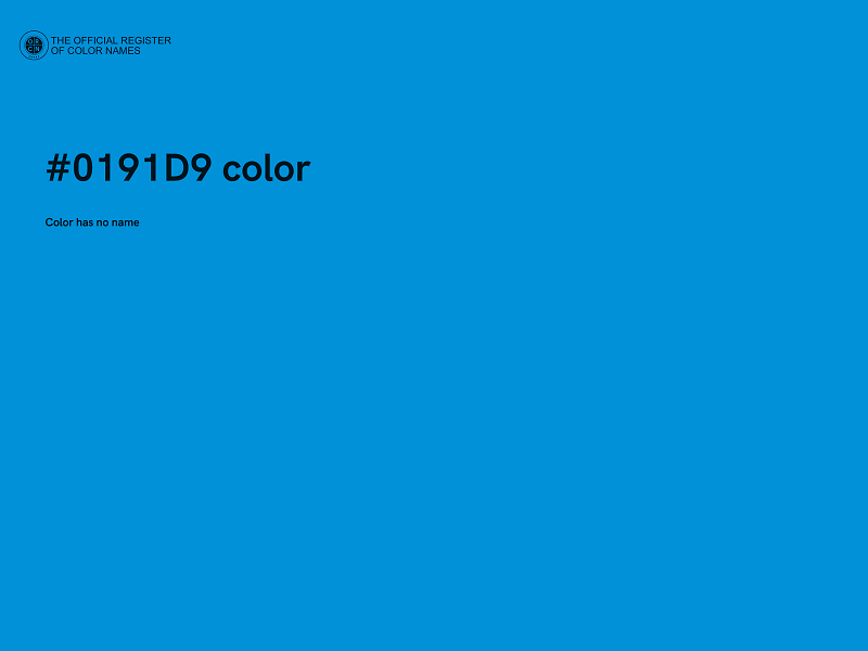#0191D9 color image