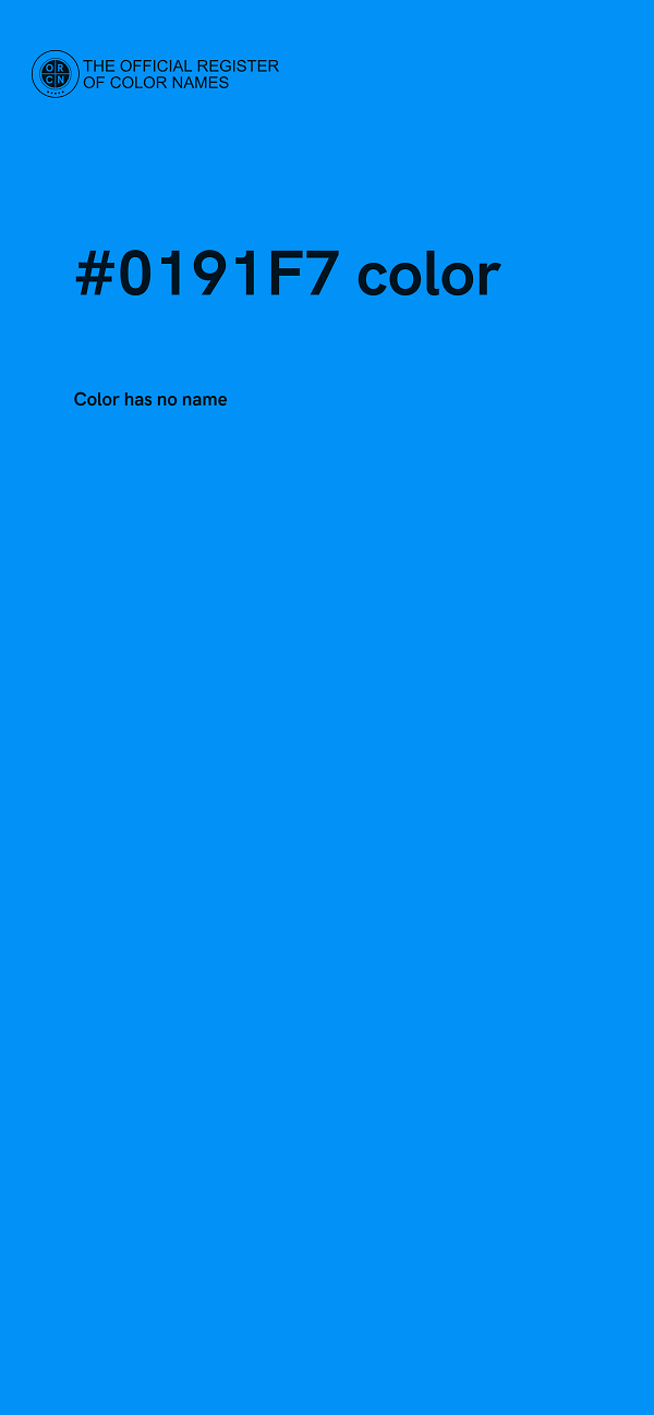 #0191F7 color image