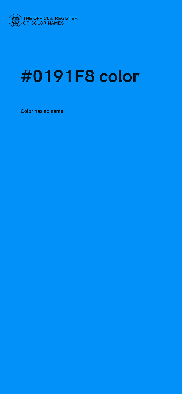 #0191F8 color image