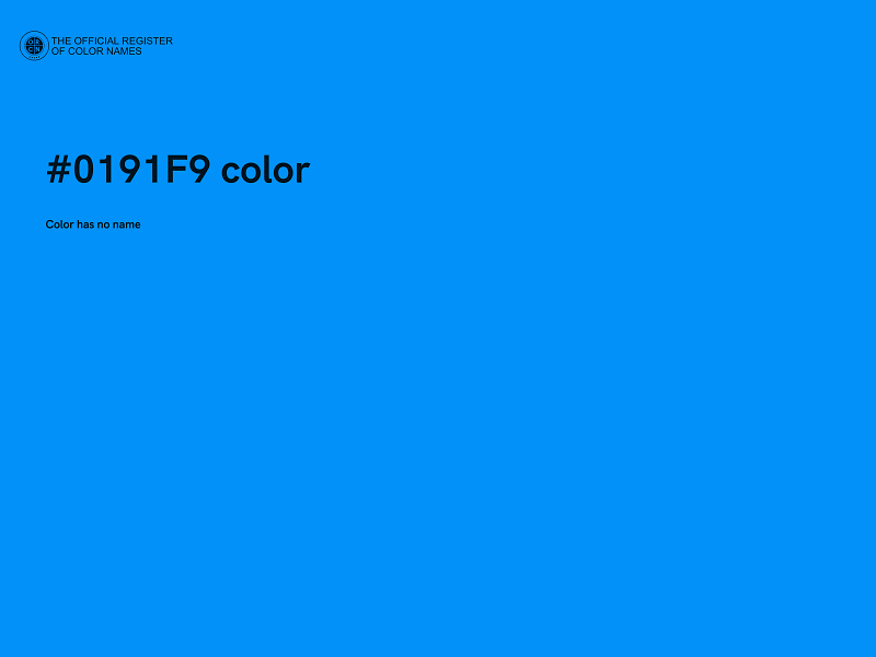 #0191F9 color image