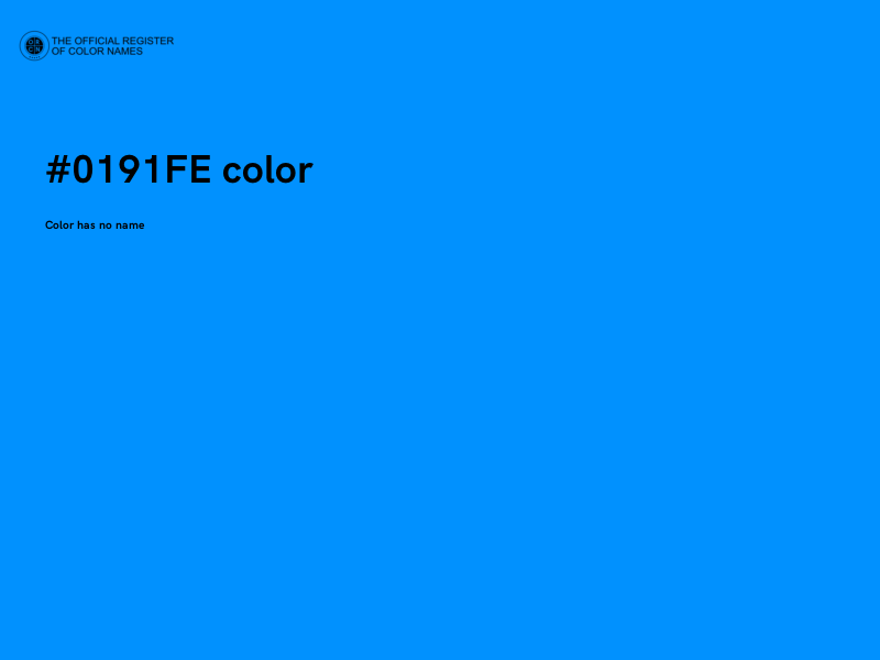 #0191FE color image