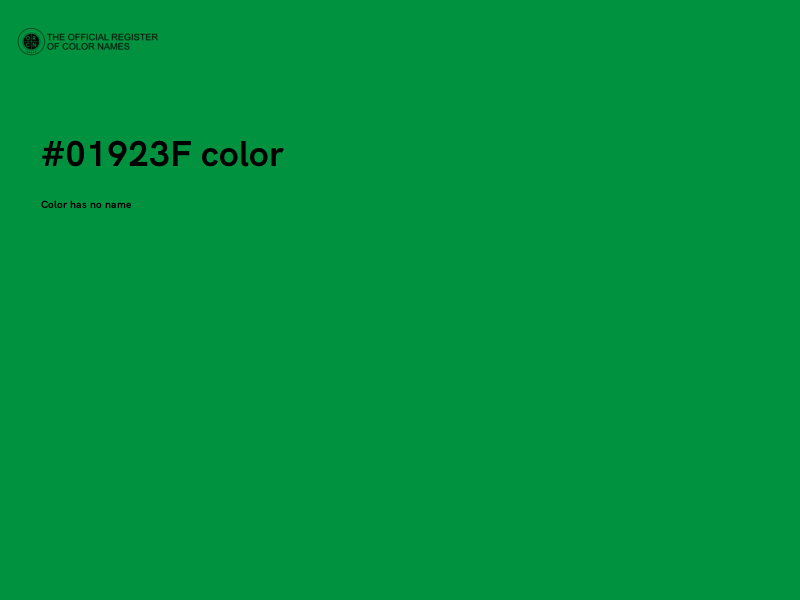 #01923F color image