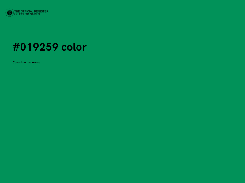 #019259 color image