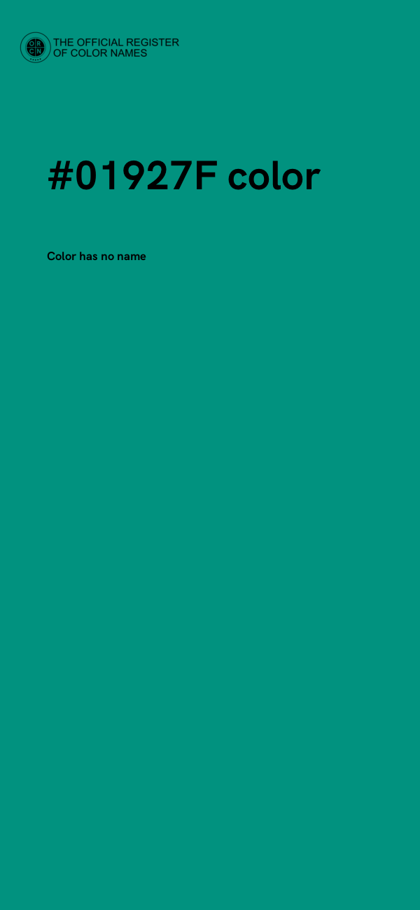 #01927F color image