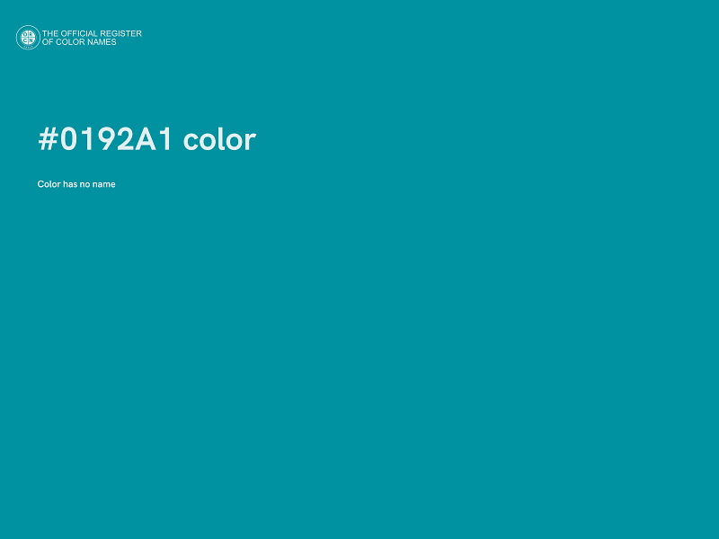 #0192A1 color image