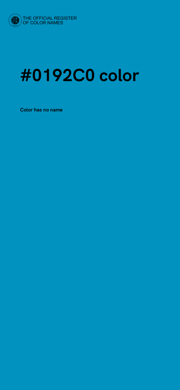 #0192C0 color image