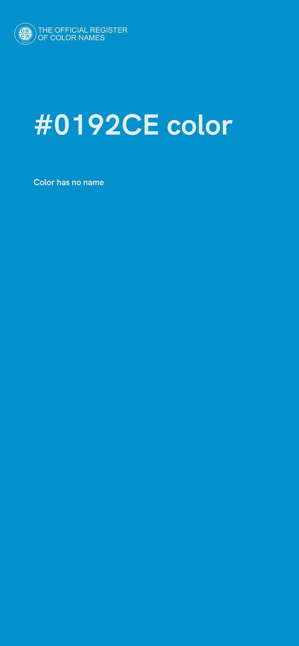 #0192CE color image