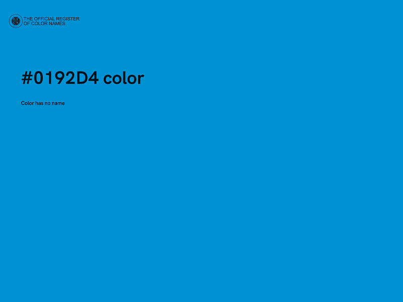 #0192D4 color image
