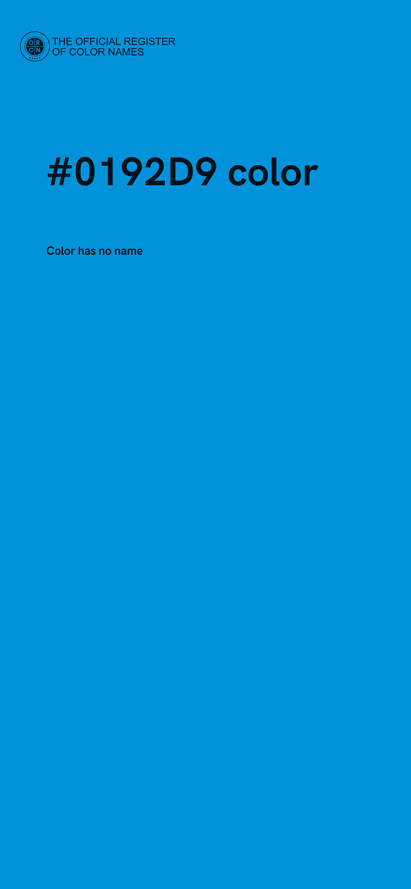 #0192D9 color image
