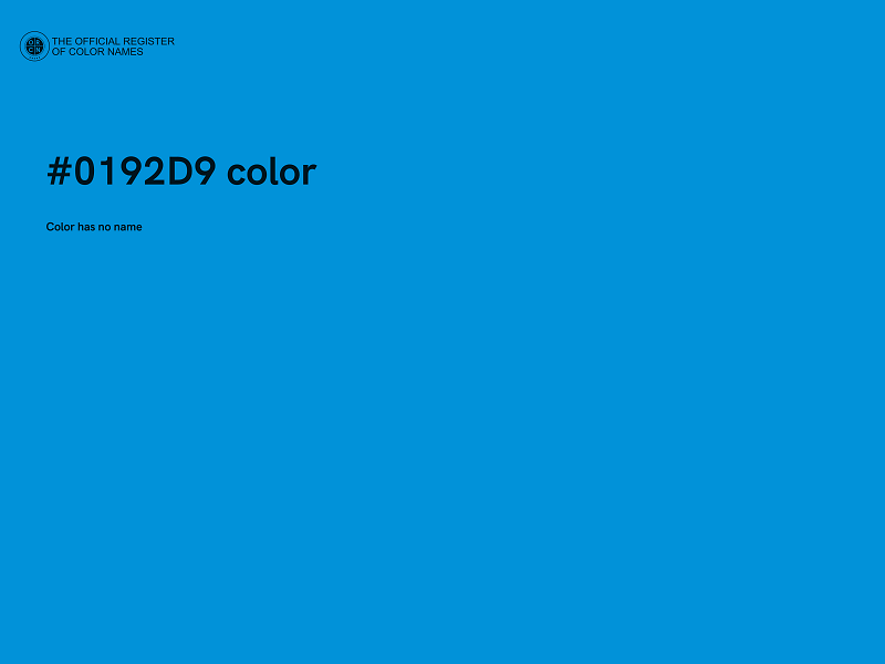 #0192D9 color image